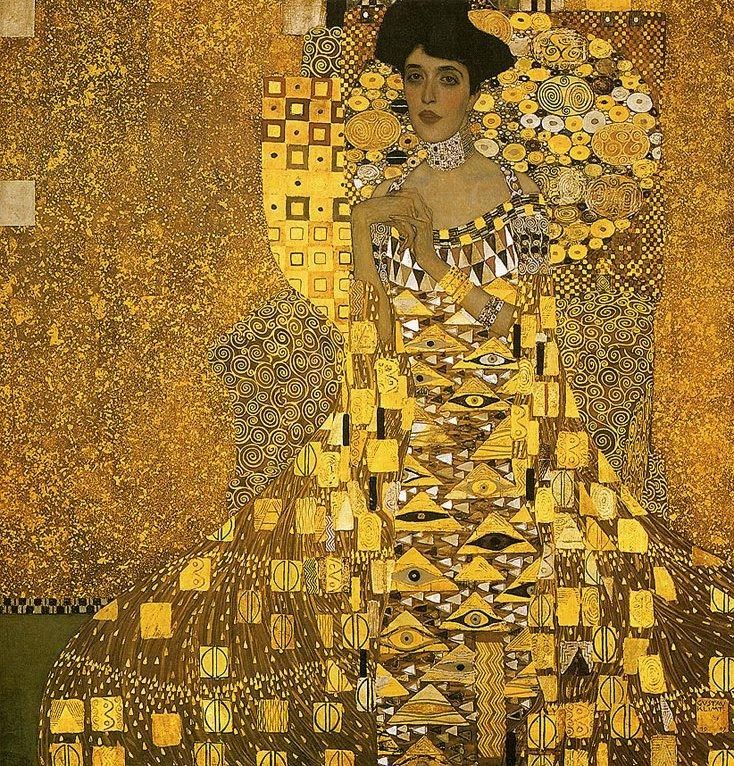 Gustav Klimt Portrait of Adele Bloch (gold foil)